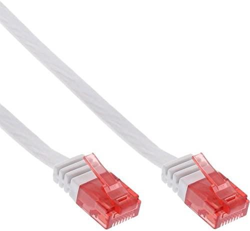 InLine 71602W pataisomasis kabelis RJ45 kištukas iki RJ45 kištukas Kat. 6 plokščias U/UTP 2m baltas