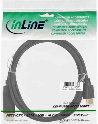 Kabelis InLine DisplayPort – HDMI 3m juoda (17183)