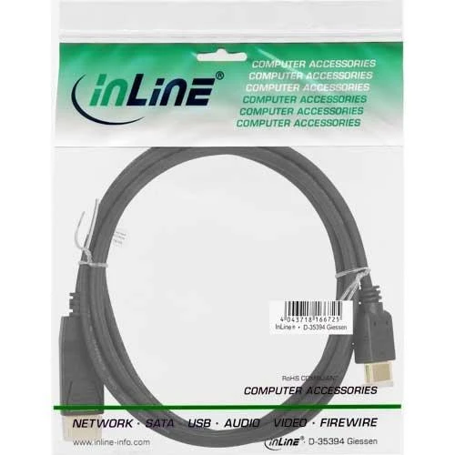 InLine DisplayPort į HDMI konverterio kabelis, juodas – 3m