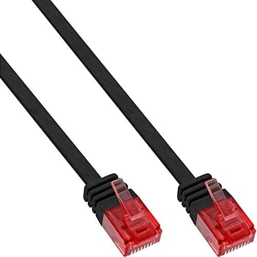 InLine 15m – U / UTP tinklo kabelis – 1000 Mbit – Cat.6 – RJ45 – juodas (71615S)