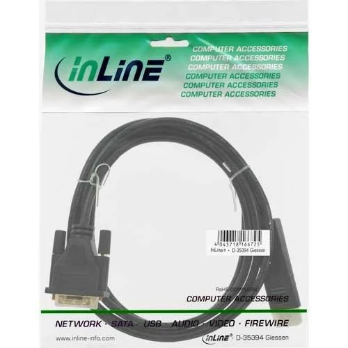 InLine DisplayPort į DVI konverterio kabelis, juodas - 2m