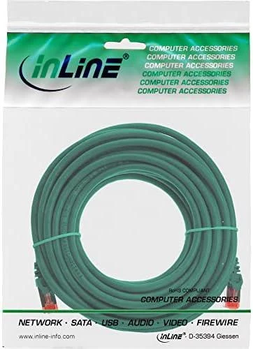 InLine Patchcord S/FTP, PiMF, Cat.6, 250MHz, PVC, CCA, žalia 7,5 m (76107G)