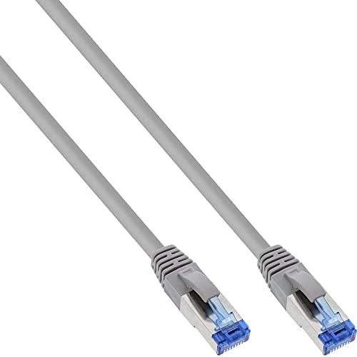 InLine Patchcord S/FTP, PiMF, Cat.6A, be halogenų, 500MHz, pilka 30m (76830)