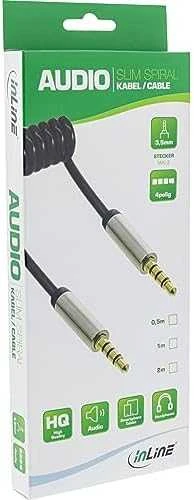 Kabelis InLine Jack 3.5mm - Jack 3.5mm 1m sidabrinė (99271)