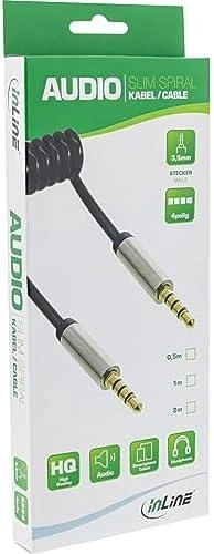 Kabelis InLine Jack 3.5mm - Jack 3.5mm 2m sidabrinė (99272)