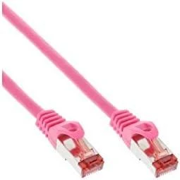 InLine Patchcord S/FTP, PiMF, Cat.6, PVC, rožinė 5m (76405M)