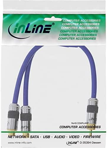 Kabelis InLine RCA (Cinch) - RCA (Cinch) x2 0,25m mėlyna (89924P)