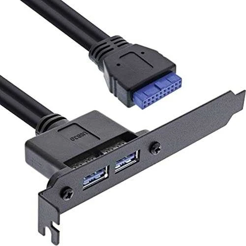 InLine lizdo laikiklis su dviem USB 3.0 prievadais į vidinį USB 3.0