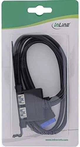 InLine lizdo laikiklis su dviem USB 3.0 prievadais į vidinį USB 3.0