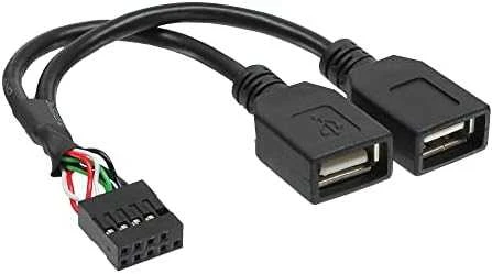 InLine USB išorinis – USB vidinis, juodas (33440M)