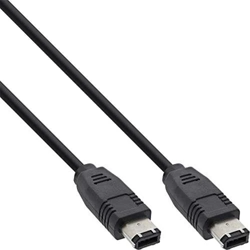Intos InLine FireWire kabelis 6 kontaktų kištukas - 6 kontaktų kištukas, 2 m, juodas