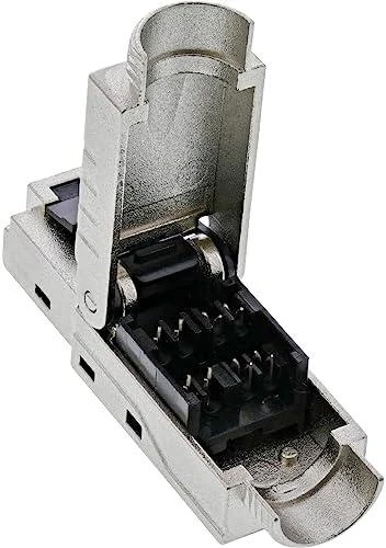 InLine® RJ45 kištukas Cat.6A 500MHz, montuojamas vietoje, ekranuotas, su užsukamu dangteliu