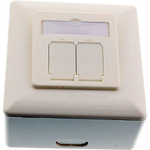 InLine sieninis lizdas, 2x RJ45 moteriškas, baltas (76842W)