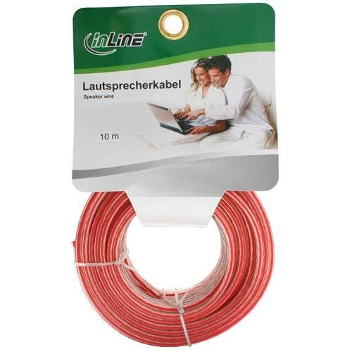 InLine garsiakalbio laidas 2x 2,5mm2 CCA skaidrus 10m - 98310T