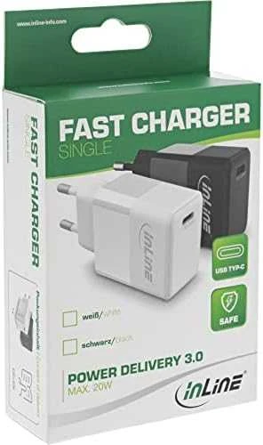 Įkroviklis InLine Power Delivery 1x USB-C 20W Baltas (31500C)