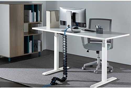 Organizacija InLine ® Lankstus kabelis, skirtas aukštai reguliuojamoms lentoms, 4 kompozicijos, 68x36mm. 1,28 m, juoda
