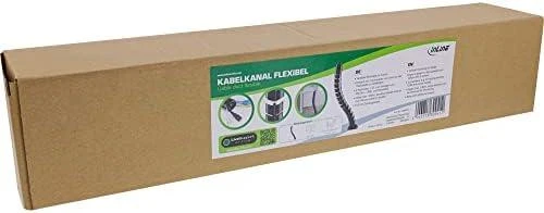 Organizer InLine® Cable kanalas lankstus, vertikalus stalams, 2 kamerų, 0,80m, juodas