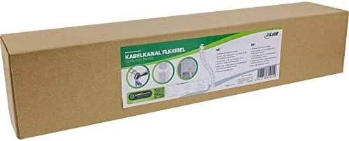 Organizatorius InLine® Kabelio kanalas lankstus, vertikalus stalams, 2 kamerų, 0,80m, baltas