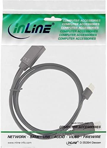 InLine HDMI į DisplayPort kabelis pakuotėje