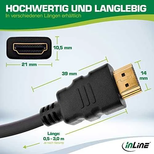 Kabelis InLine HDMI - HDMI 2m juoda (17902A)