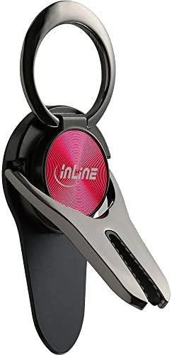 „InLine®“ išmanusis telefonas „3in1“ „Smartclip“ automobilinis laikiklis, stovas, pirštų laikiklis, lipni mobiliojo telefono rankena, išmaniojo telefono laikiklis, „Selfie“ mobiliojo telefono laikiklis,