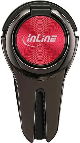 „InLine®“ išmanusis telefonas „3in1“ „Smartclip“ automobilinis laikiklis, stovas, pirštų laikiklis, lipni mobiliojo telefono rankena, išmaniojo telefono laikiklis, „Selfie“ mobiliojo telefono laikiklis,
