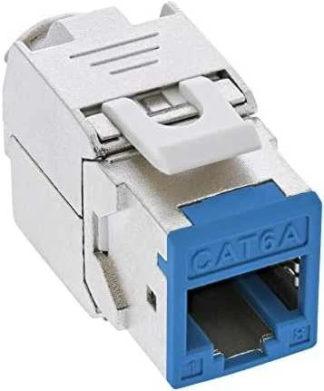 InLine 8vnt. Pack InLine® Keystone RJ45 lizdas, ekranuotas, Cat.6A, mėlynas
