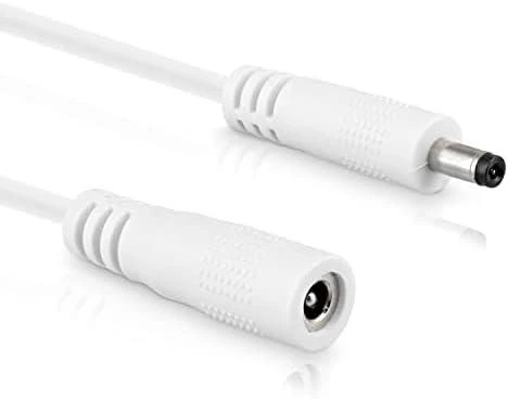 Maitinimo kabelis InLine ® Nuolatinės srovės lizdas, nuolatinės srovės kištukas, 3.5x1.35mm, AWG 18, baltas, 5m