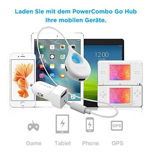 Įkroviklis Innergie PowerCombo Go hub 4x USB-A 2.4 A (ADC-47AB WRA)