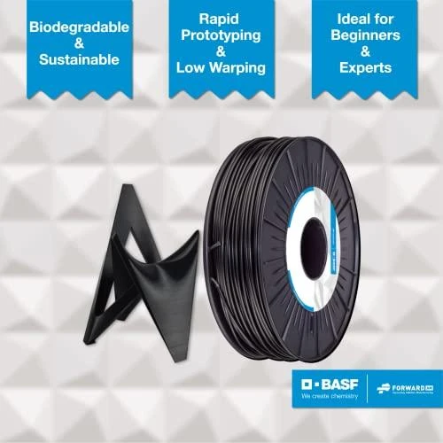 Juoda BASF Ultrafuse PLA gija su laikikliu