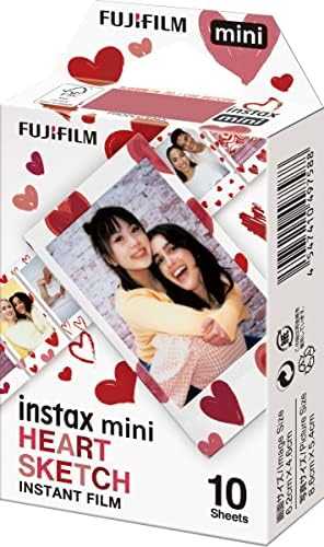 Fujifilm fotoplokštelės Instax Mini 1x10 Heart Sketch