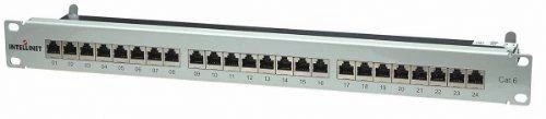 Lynx INTELLINET Patchpanel 1HE 24 prievadų Cat6 FTP grau