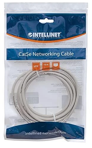 Intracom INTELLINET tinklo kabelis Cat6 U/UTP RJ45 vyriškas / RJ45 vyriškas 5,0 m 14 pėdų. Pilka