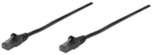 Intracom INTELLINET tinklo kabelis Cat6 U/UTP 1.5m Juodas 5ft. RJ-45 Vyriški / RJ-45 Vyriški Paauksuoti kontaktai Polimaišas