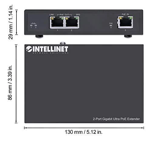 Intracom INTELLINET 2-port Gigabit Ultra PoE plėstuvas Prideda iki 100m ...
