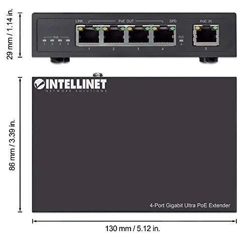 Šakotuvas Intellinet 561617 Ultra PoE Extender 4 prievadų Gigabit 802.3at/af_