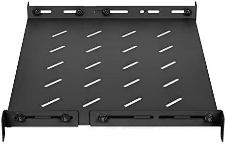 INTELLINET 19" su kintamomis bėgeliais fiksuotam tvirtinimui 1U, 350-550 mm Gylis, Juodas, 714082