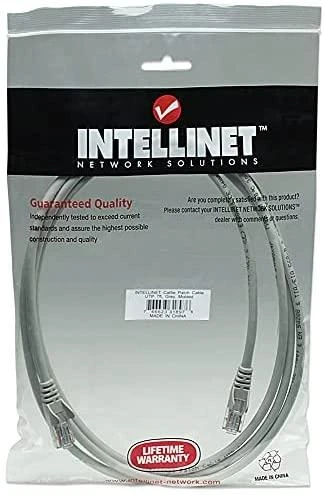 Intracom INTELLINET tinklo kabelis Cat5e U/UTP 2,0m 7ft. Geltona RJ-45 Vyriški / RJ-45 Vyriški Paauksuoti kontaktai Polibag