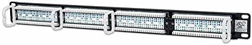 Intracom INTELLINET Cat5e Patch Panel 24 juntys RJ45 UTP 2U Juodas atitinka 19i rackmount standartą