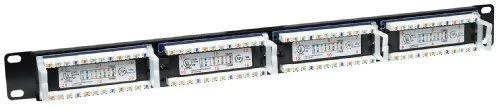 Intracom INTELLINET Cat5e Patch Panel 24 juntys RJ45 UTP 2U Juodas atitinka 19i rackmount standartą