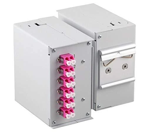 Efb Elektronik EFB 53705.3v2b Priekinis skydelis DIN bėgelio paskirstymo dėžutei 53705.1v3, 6x SC Simp/LC Dupl