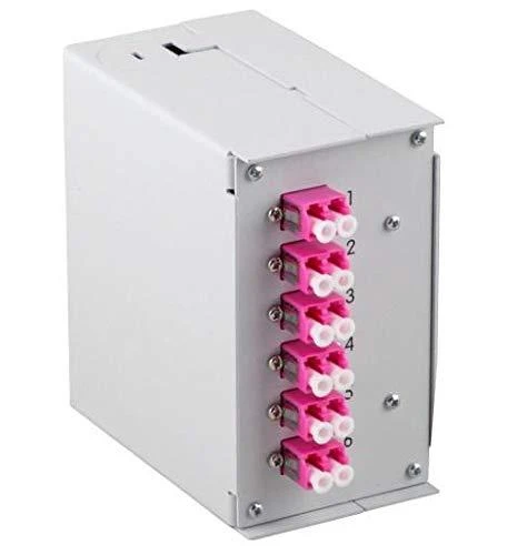 Efb Elektronik EFB 53705.3v2b Priekinis skydelis DIN bėgelio paskirstymo dėžutei 53705.1v3, 6x SC Simp/LC Dupl