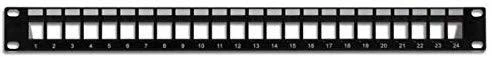 Serverio priedas  Intracom INTELLINET 720328 Intellinet Blank 24-port panel for Keystone Jack 1U 19 with cable organizer