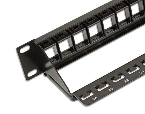 Serverio priedas  Intracom INTELLINET 720328 Intellinet Blank 24-port panel for Keystone Jack 1U 19 with cable organizer