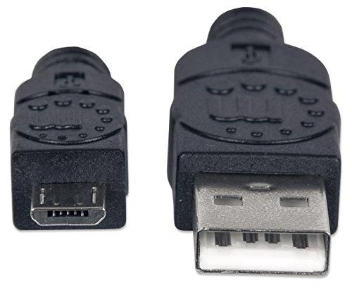 StarTech Manhattan didelės spartos USB įrenginio laidas USB kabelis 0,5 m USB A Micro-USB B Juoda