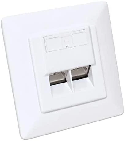Intellinet Lizdas įleidžiamas 2x RJ45 Cat6a STP balta