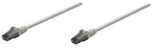 Intracom INTELLINET tinklo kabelis Cat6 U/UTP 1,0 m pilkas 1,5 pėdos. RJ-45 Vyriški / RJ-45 Vyriški Paauksuoti kontaktai Polibag