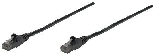 Intracom INTELLINET tinklo kabelis Cat6 U/UTP 1.0m 1.5ft. Juodas RJ-45 Vyriški / RJ-45 Vyriški Paauksuoti kontaktai Polibagė