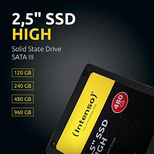 SSD Intenso 480 GB SATA3 2,5 colio, 520/500 MB, Atsparus smūgiams, Mažos galios