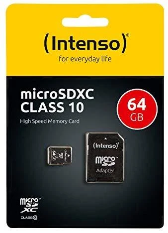 Atminties kortelė Karta Intenso Micro SDXC 64 GB Class 10 (3413490)